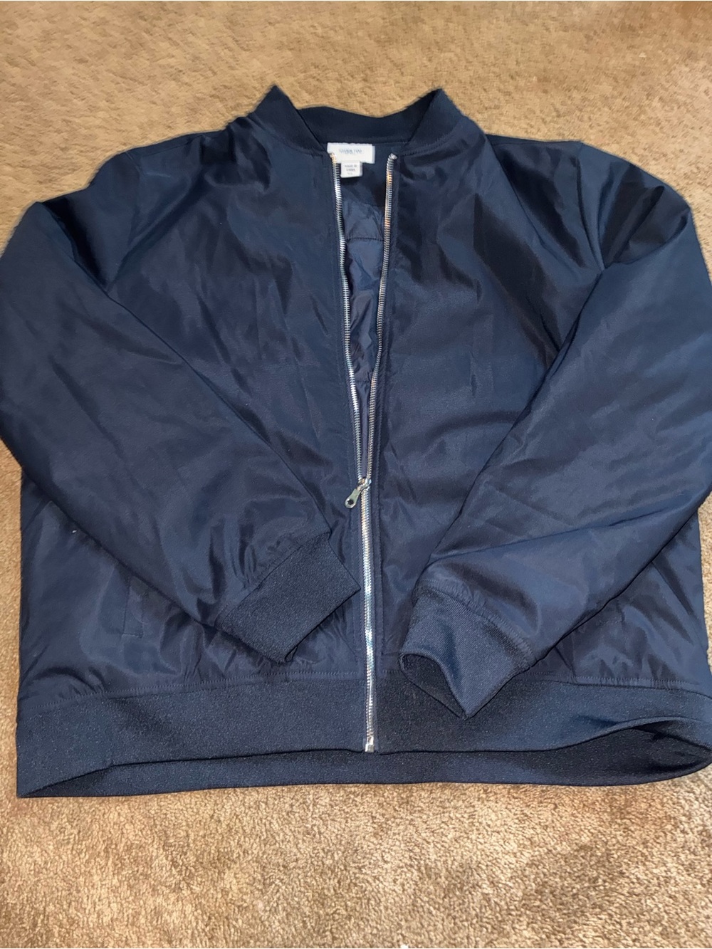 Hyden Yoo New York Navy Blue Bomber Jacket